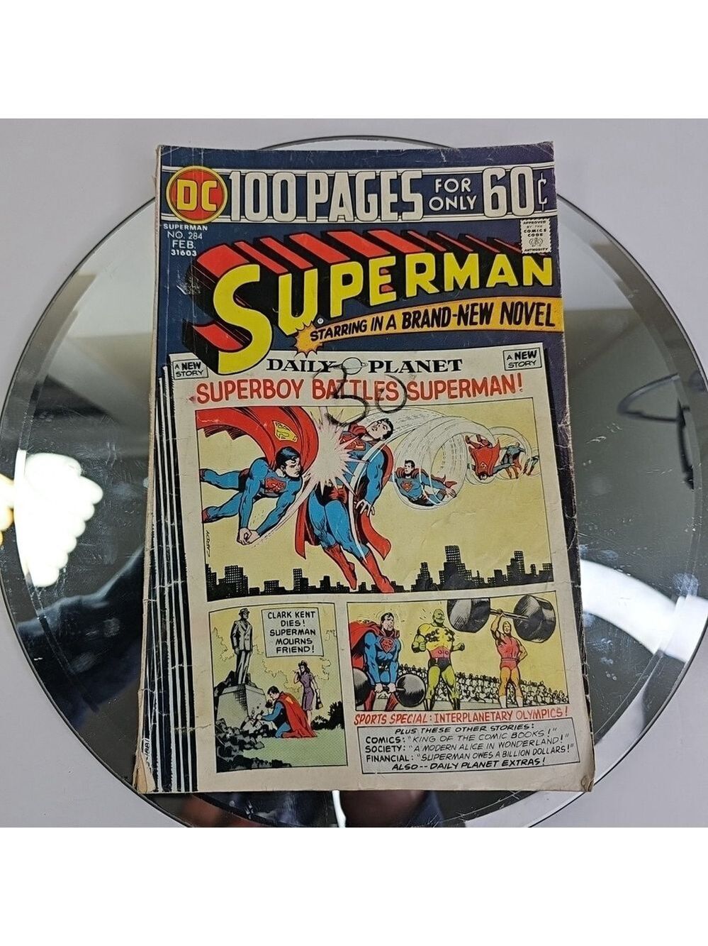 Superman #284 DC Pub 1975 100 Page Superboy Battles Superman !
